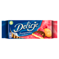 Delicje Chocolate Topped Jaffa Cakes with Raspberry Flavoured Jelly 147g