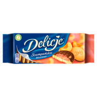 Delicje Szampańskie Chocolate Topped Jaffa Cakes with Apricot Flavoured Jelly 147g