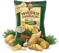 Wiejskie Ziemniaczki Potato Crisps Dill Flavour 130g