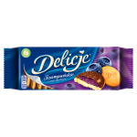 Delicje Chocolate Topped Jaffa Cakes with Blueberry Flavoured Jelly 147g