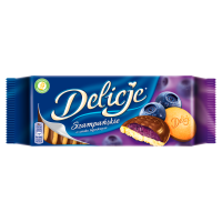 Delicje Chocolate Topped Jaffa Cakes with Blueberry Flavoured Jelly 147g