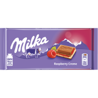 Milka Raspberry Creme Alpine Milk Chocolate 100g