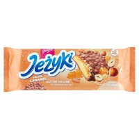 Goplana Jeżyki Salted Caramel Flavour Biscuits in Dessert Chocolate 140g