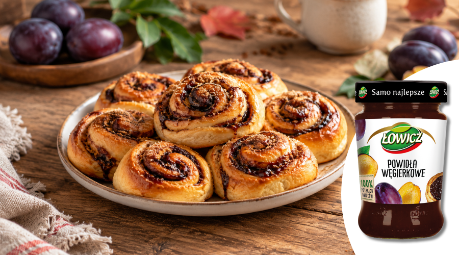 Yeast Swirls with Plum Butter and Cinnamon
